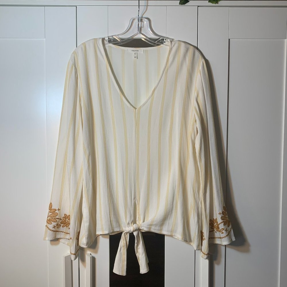 Maurices Embroidered Bell Sleeve Top!
